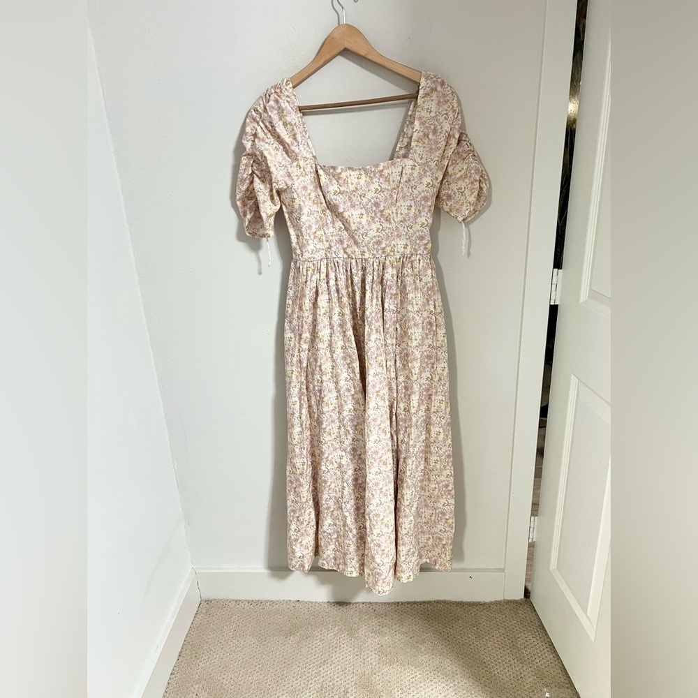 Free People She’s a Dream Midi Dress Powder Combo cotton size 6 - Picture 5 of 16